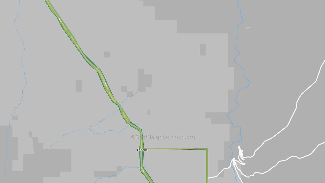 Cahone, CO Map of Noise Levels in Cahone