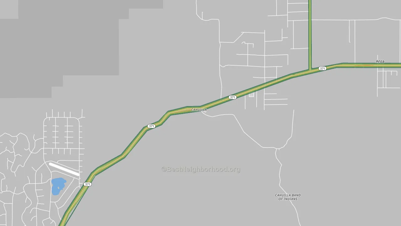 Cahuilla, CA Map of Noise Levels in Cahuilla