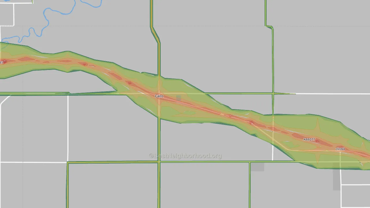 Cairo, NE Map of Noise Levels in Cairo