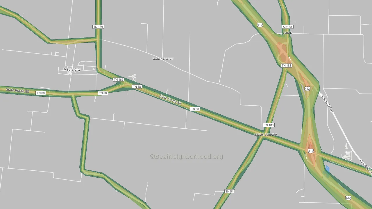 Cairo, TN Map of Noise Levels in Cairo
