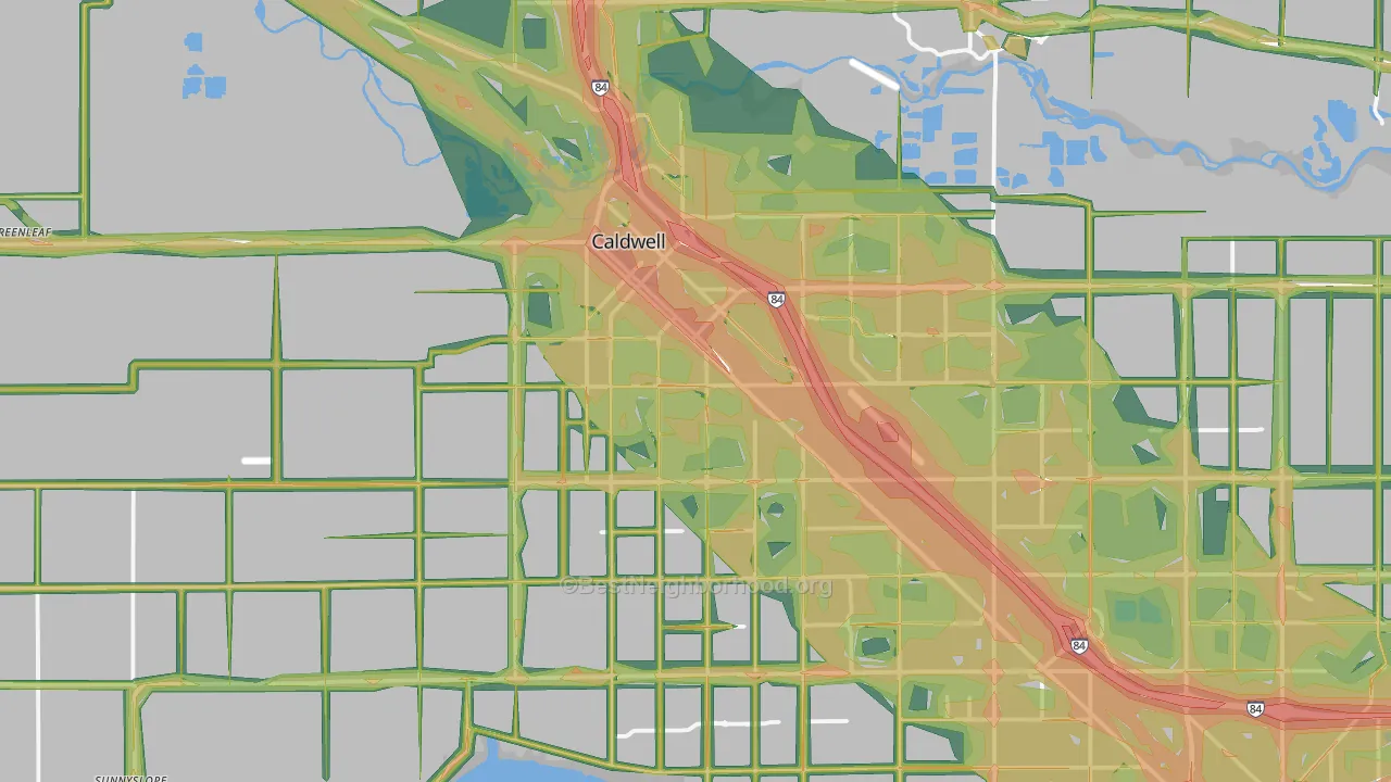 Caldwell, ID Map of Noise Levels in Caldwell