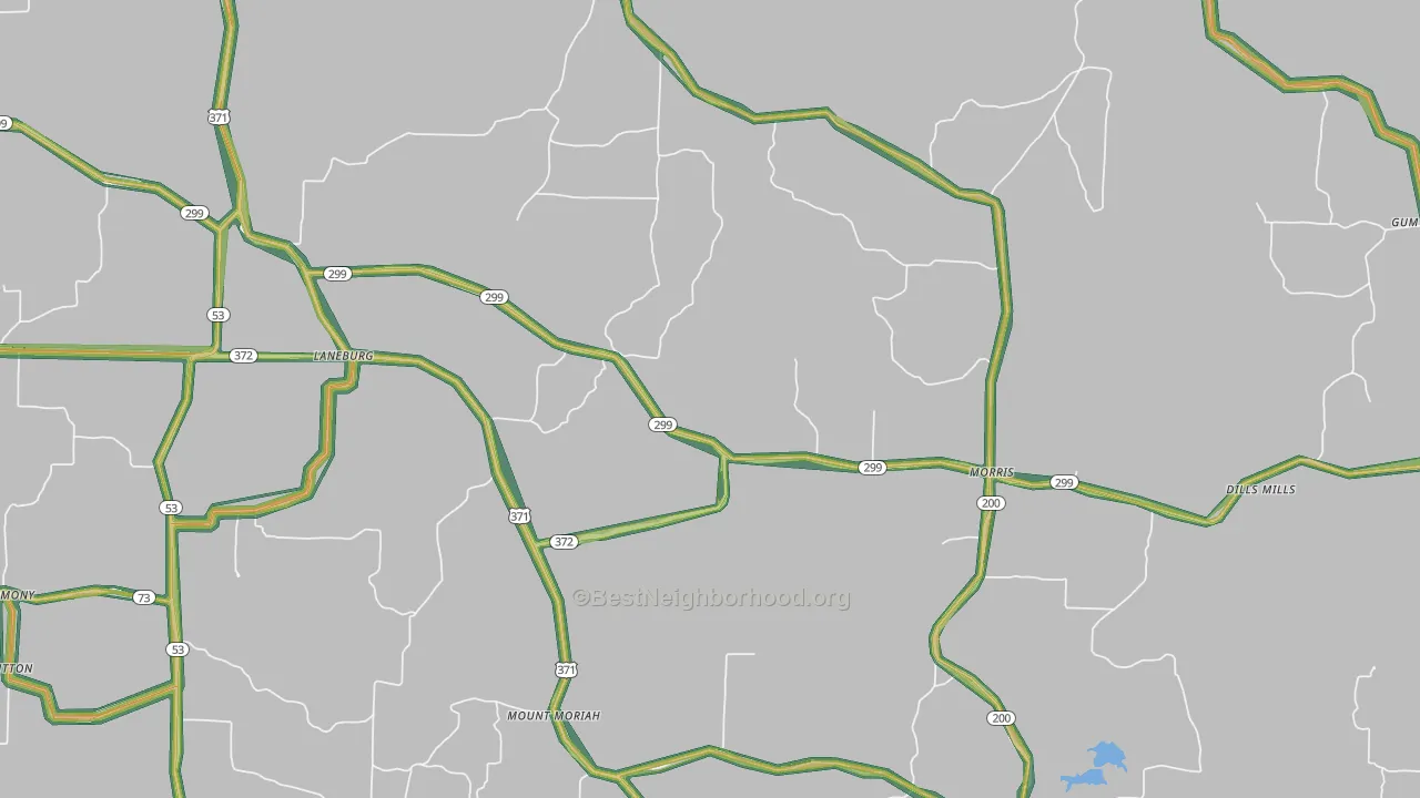 Cale, AR Map of Noise Levels in Cale