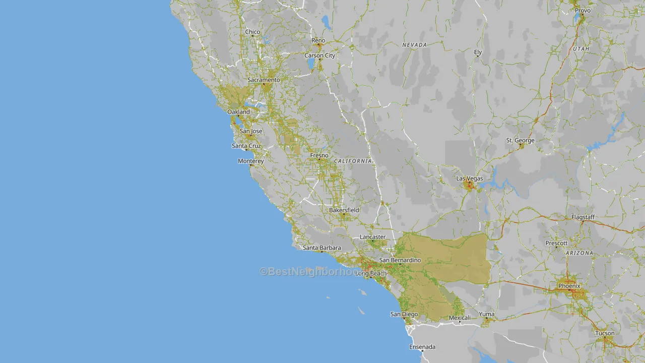 California Map of Noise Levels in California