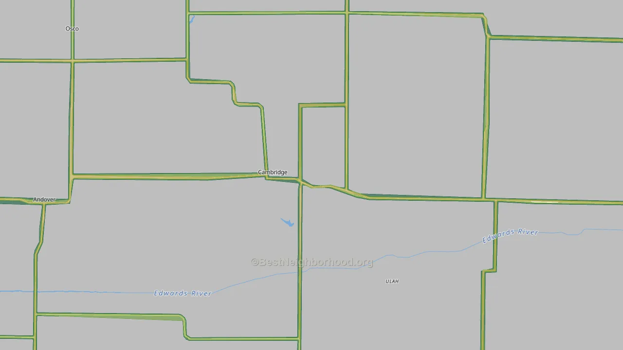 Cambridge, IL Map of Noise Levels in Cambridge