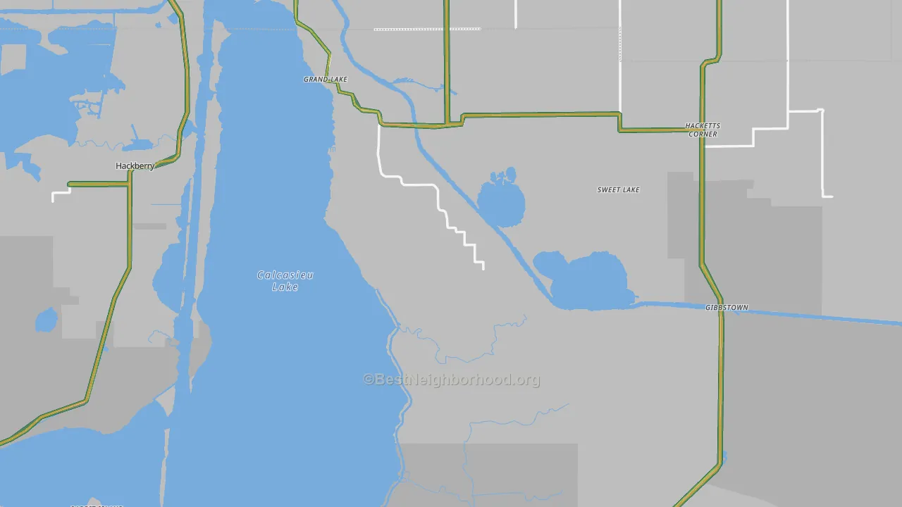 Cameron Parish, LA Map of Noise Levels in Cameron Parish