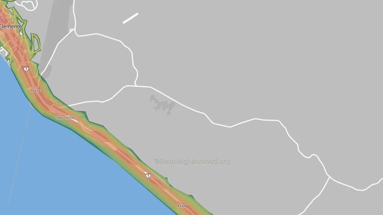 Camp Pendleton, CA Map of Noise Levels in Camp Pendleton