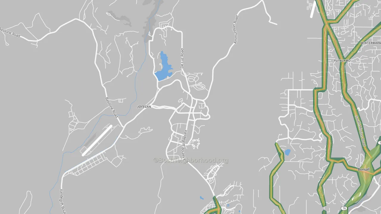 Camp Pendleton North, CA Map of Noise Levels in Camp Pendleton North