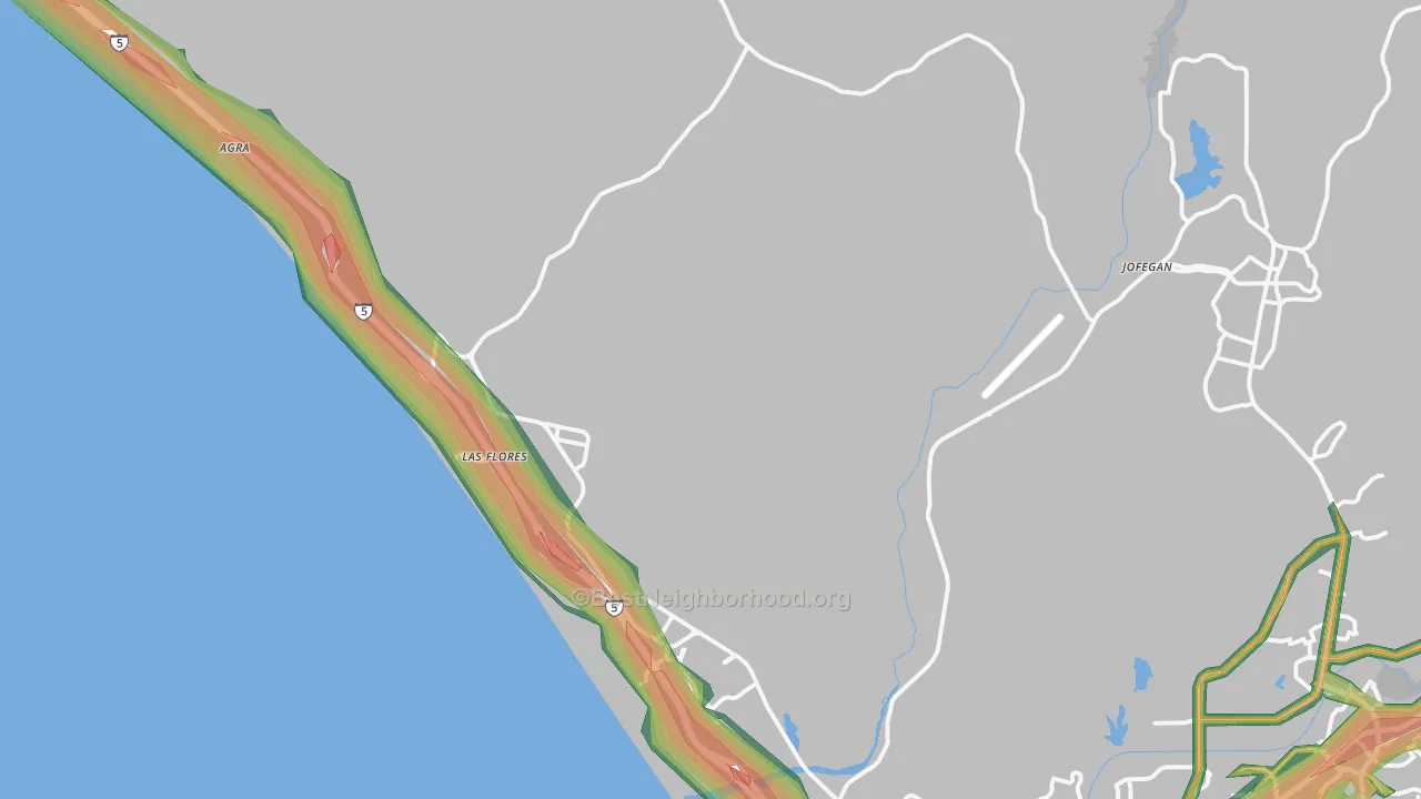 Camp Pendleton South, Oceanside, CA Map of Noise Levels in Camp Pendleton South