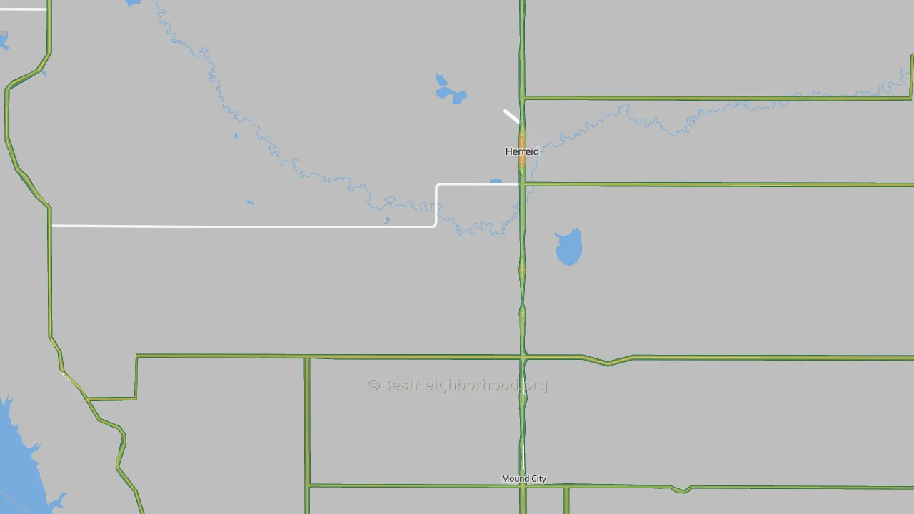 Campbell County, SD Map of Noise Levels in Campbell County