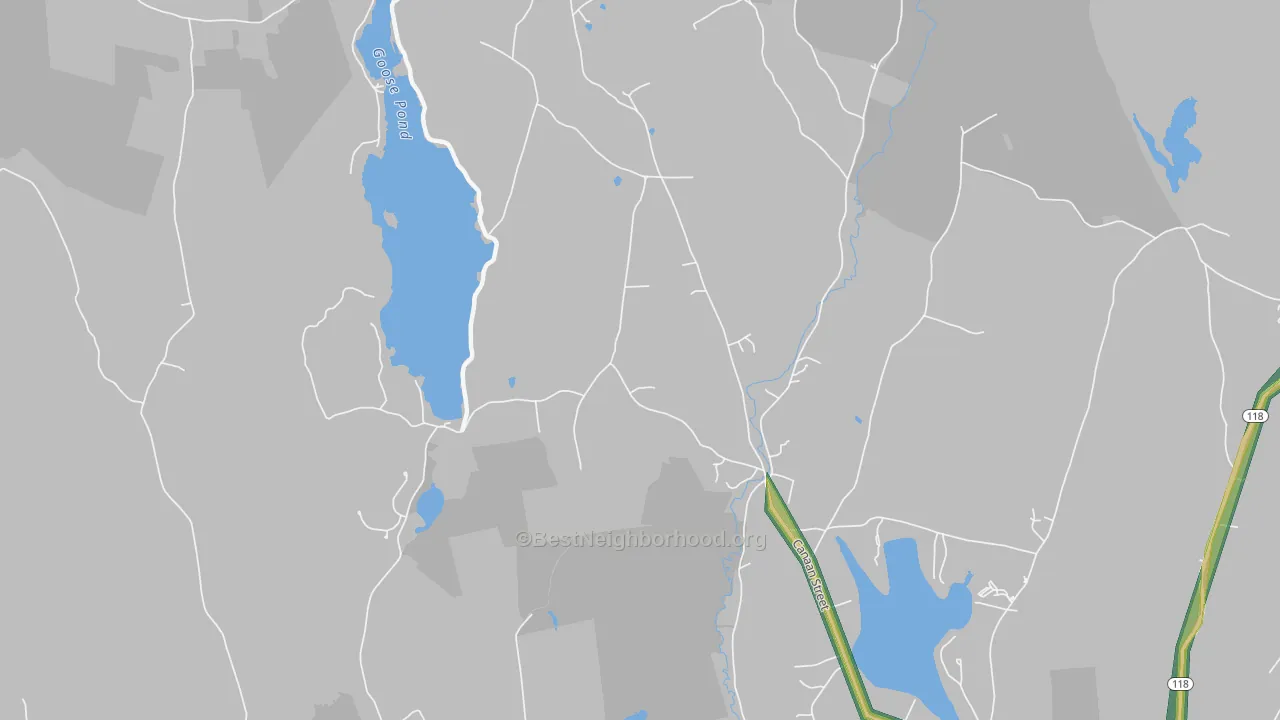 Canaan Center, NH Map of Noise Levels in Canaan Center