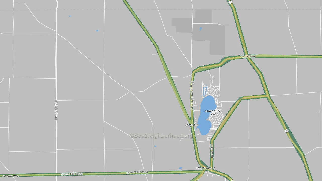 Canadohta Lake, PA Map of Noise Levels in Canadohta Lake