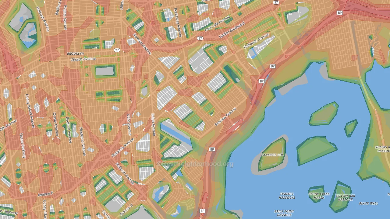 Canarsie, Brooklyn, NY Map of Noise Levels in Canarsie
