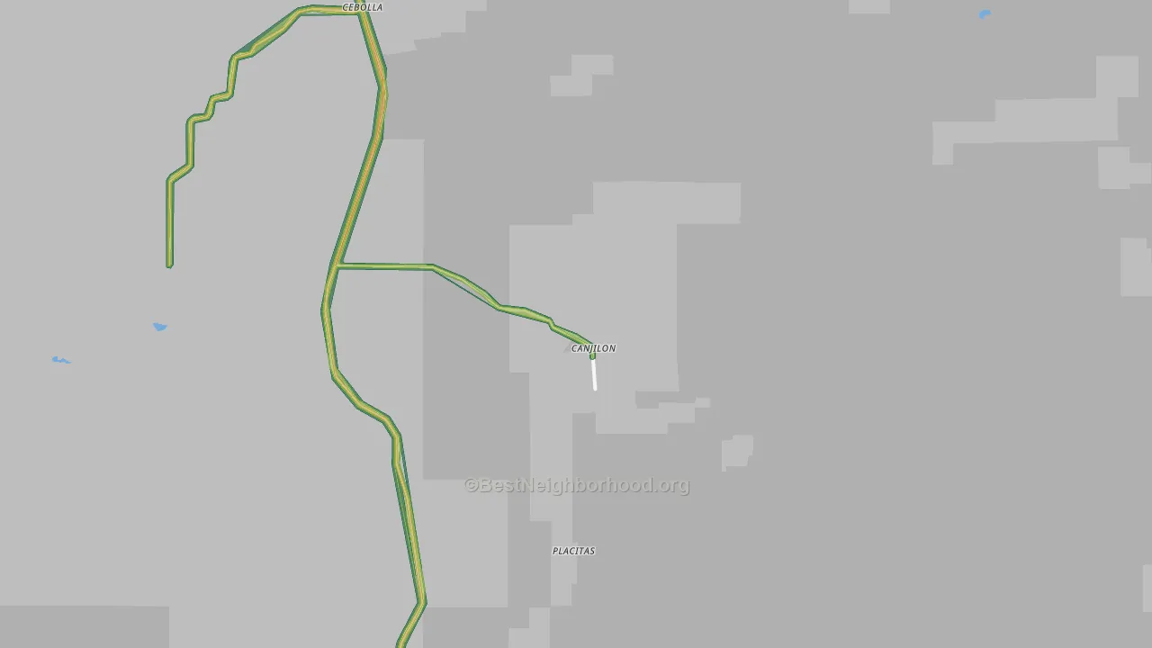 Canjilon, NM Map of Noise Levels in Canjilon