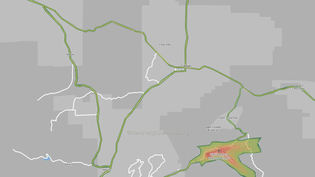 Capitan, NM Map of Noise Levels in Capitan