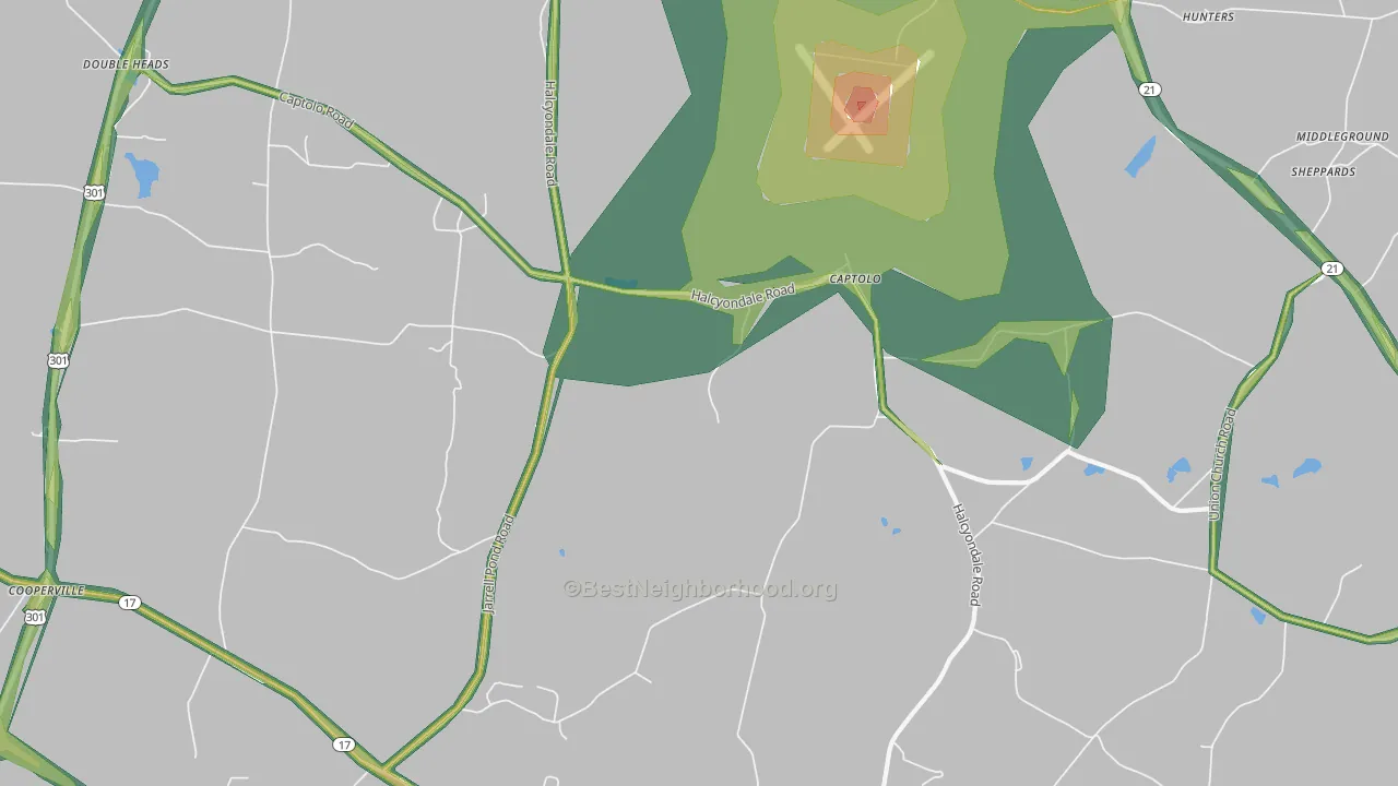 Captolo, GA Map of Noise Levels in Captolo