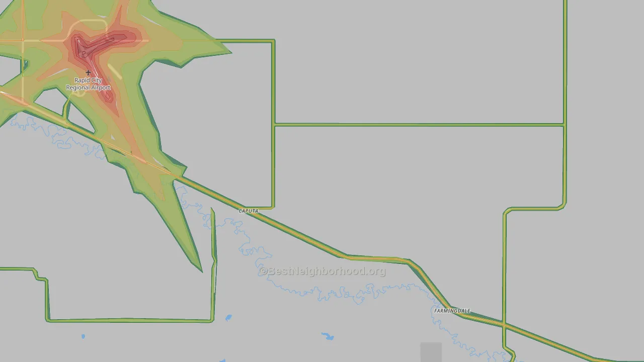Caputa, SD Map of Noise Levels in Caputa