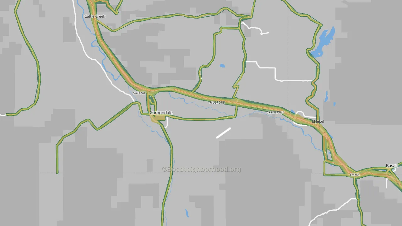 Carbondale, CO Map of Noise Levels in Carbondale