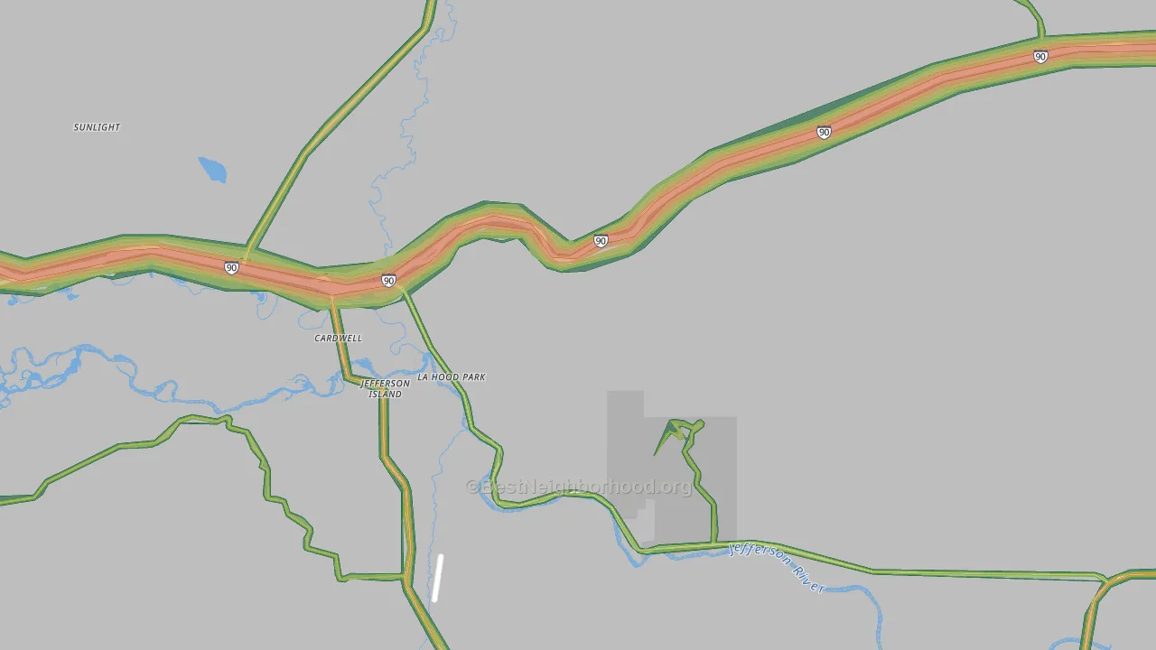 Cardwell, MT Map of Noise Levels in Cardwell