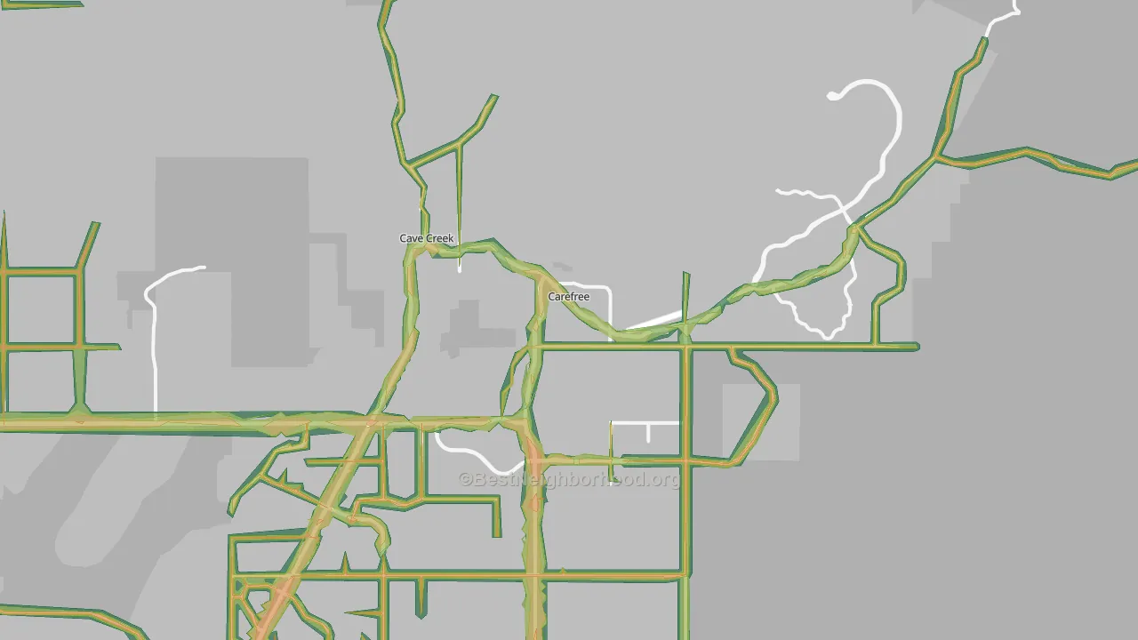 Carefree, AZ Map of Noise Levels in Carefree