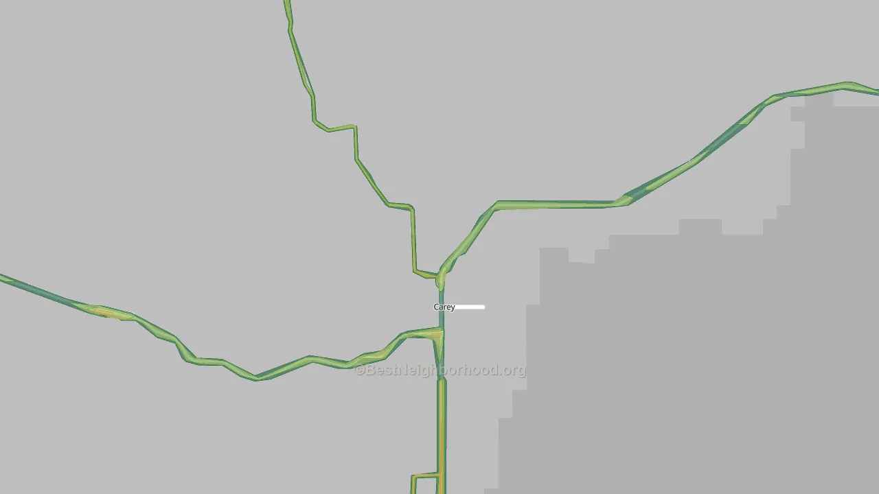 Carey, ID Map of Noise Levels in Carey