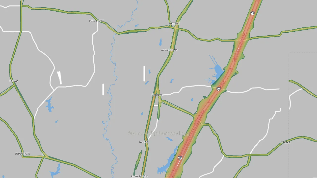 Carriere, MS Map of Noise Levels in Carriere