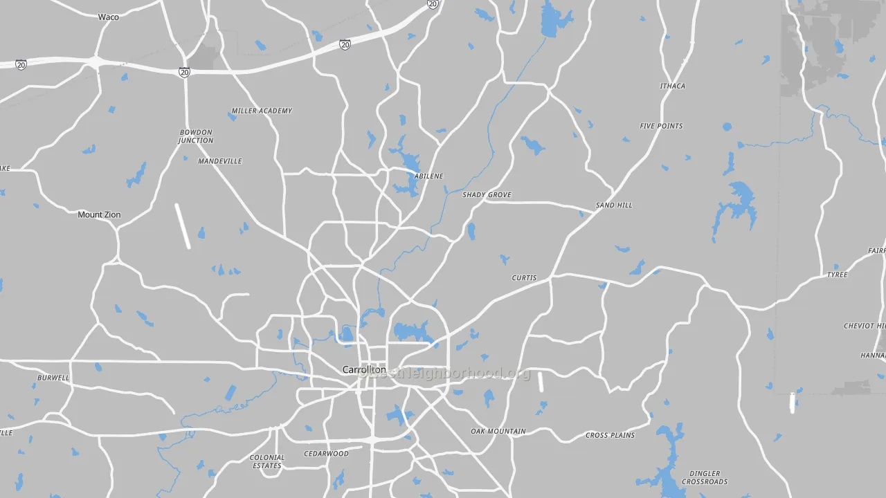 Carroll County, GA Map of Noise Levels in Carroll County