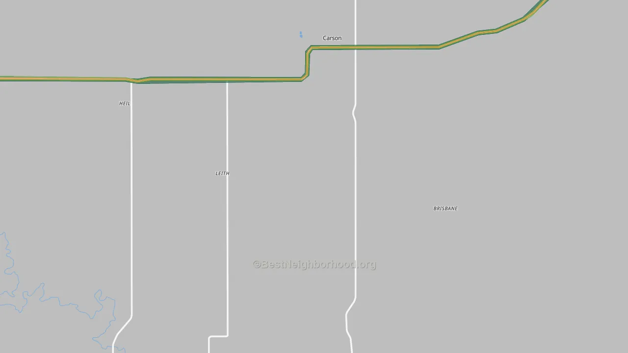 Carson, ND Map of Noise Levels in Carson