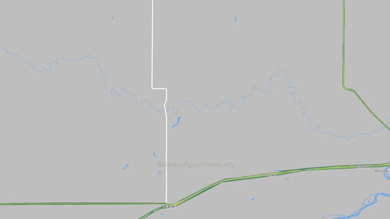 Carter, MT Map of Noise Levels in Carter