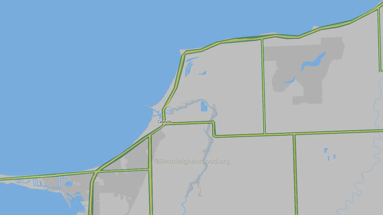 Caseville, MI Map of Noise Levels in Caseville