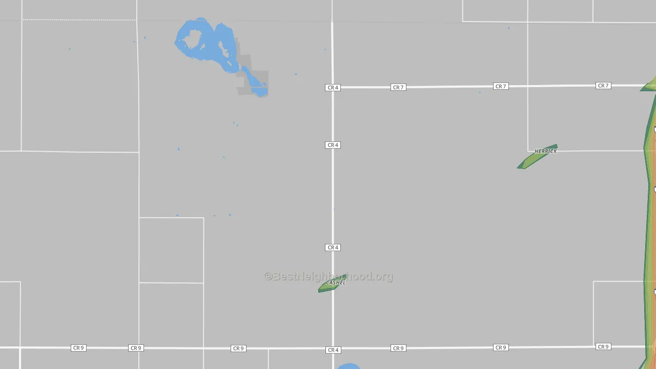 Cashel, ND Map of Noise Levels in Cashel