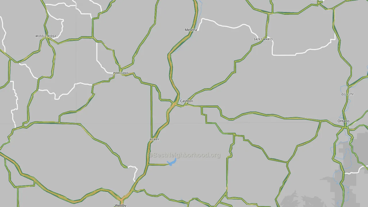 Cashton, WI Map of Noise Levels in Cashton