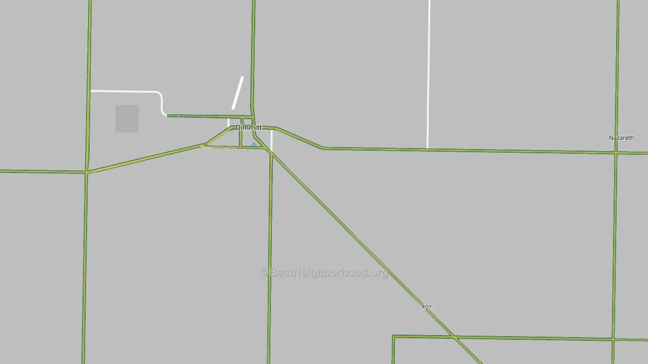Castro County, TX Map of Noise Levels in Castro County