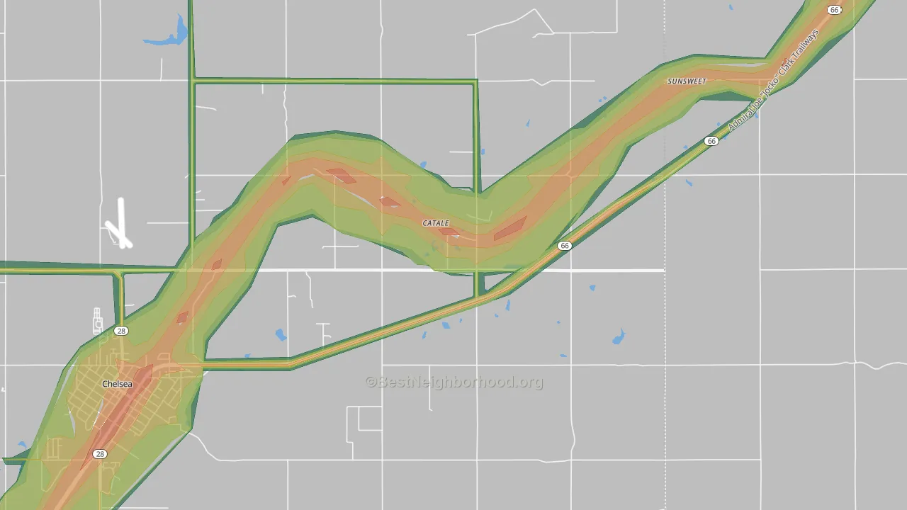 Catale, OK Map of Noise Levels in Catale