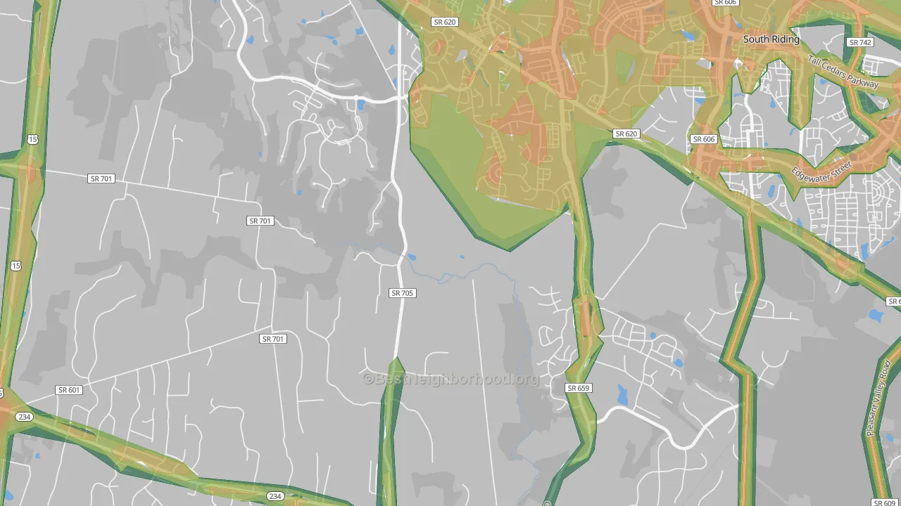 Catharpin, VA Map of Noise Levels in Catharpin