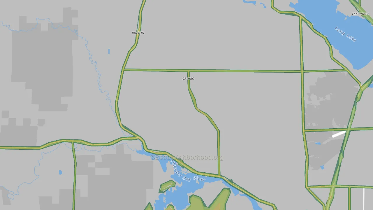 Cathro, MI Map of Noise Levels in Cathro