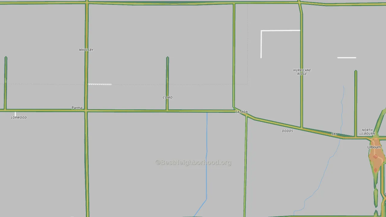 Catron, MO Map of Noise Levels in Catron