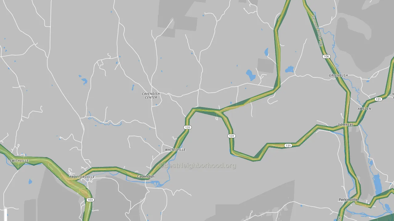 Cavendish, VT Map of Noise Levels in Cavendish