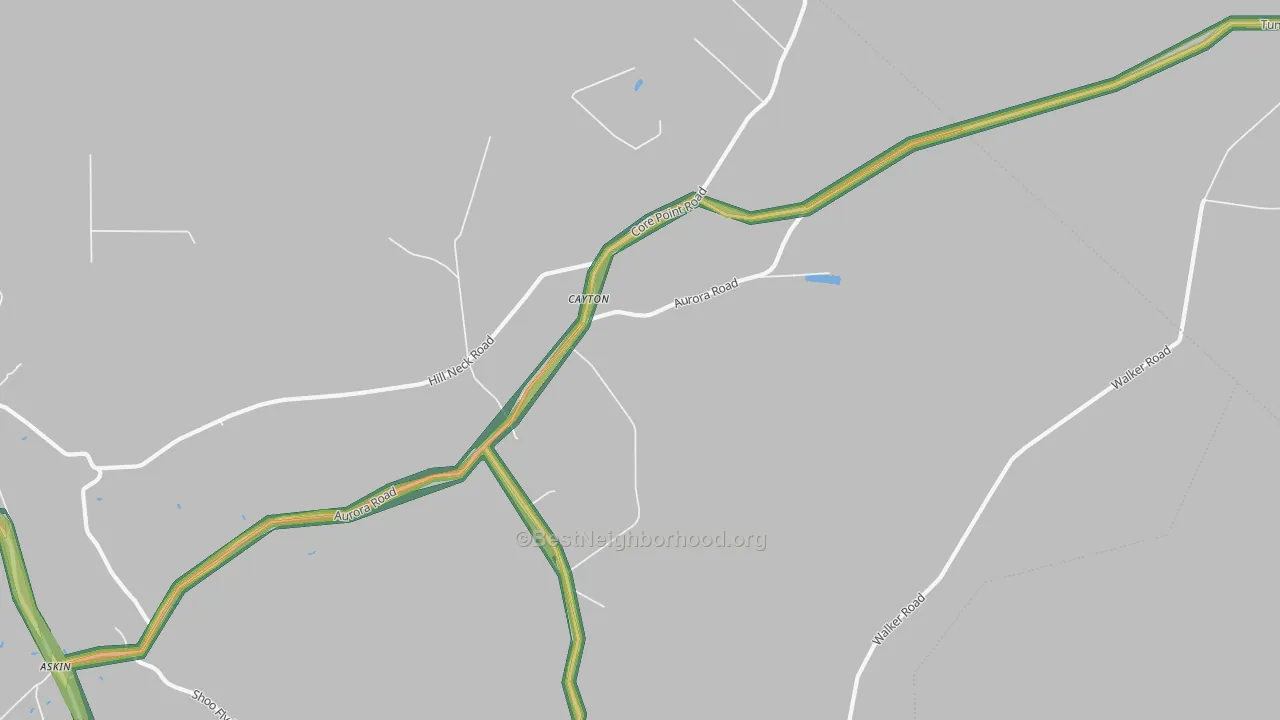 Cayton, NC Map of Noise Levels in Cayton