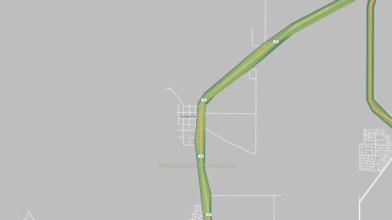 Cedar Fort, UT Map of Noise Levels in Cedar Fort