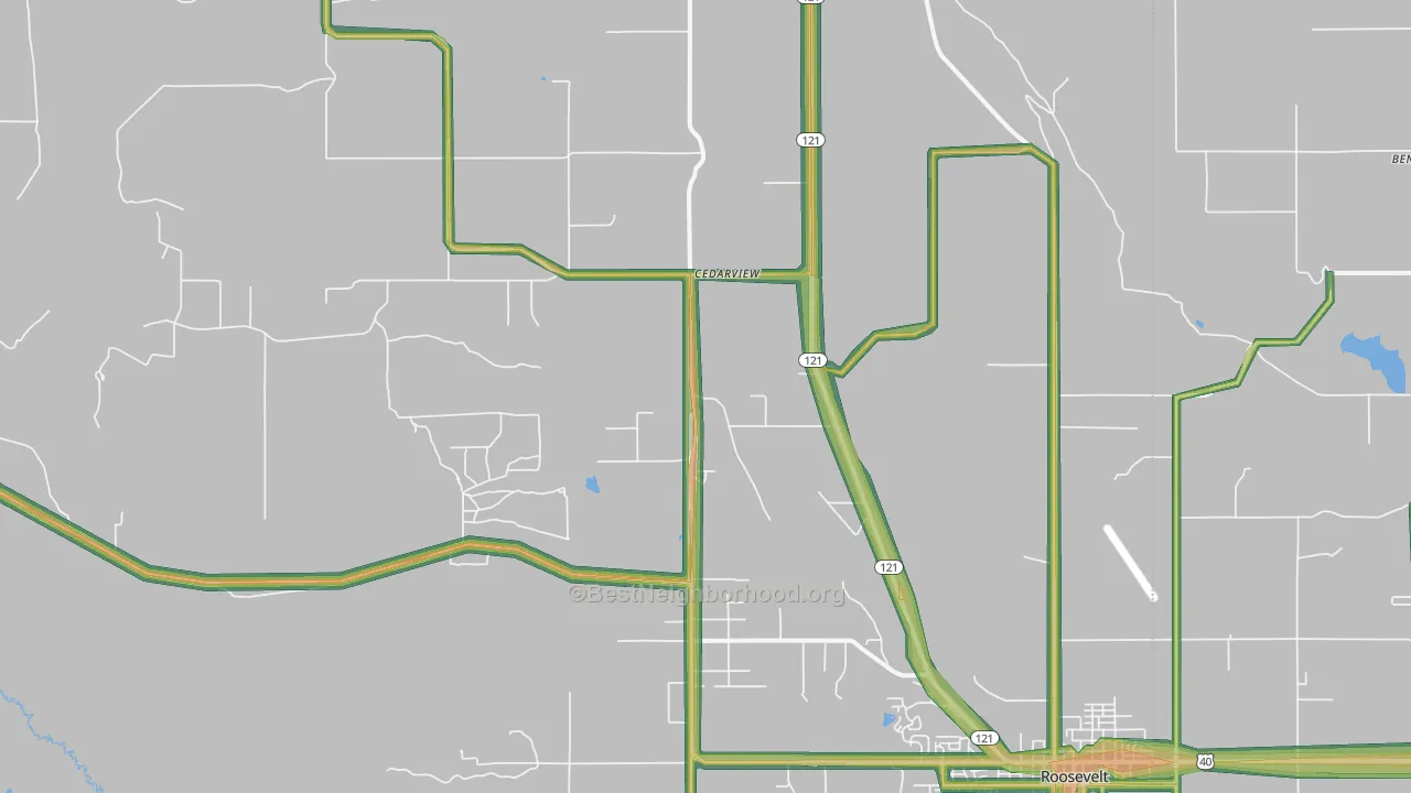 Cedarview, UT Map of Noise Levels in Cedarview