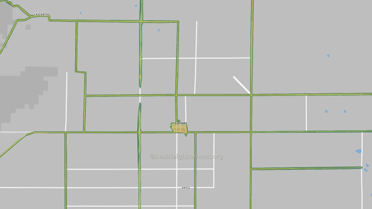 Center, CO Map of Noise Levels in Center