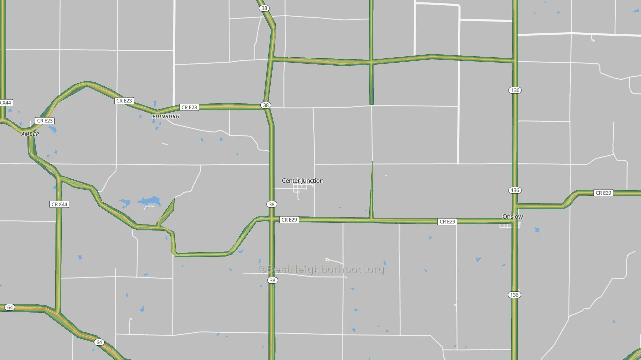 Center Junction, IA Map of Noise Levels in Center Junction