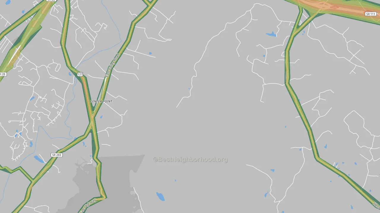 Center Point, TN Map of Noise Levels in Center Point