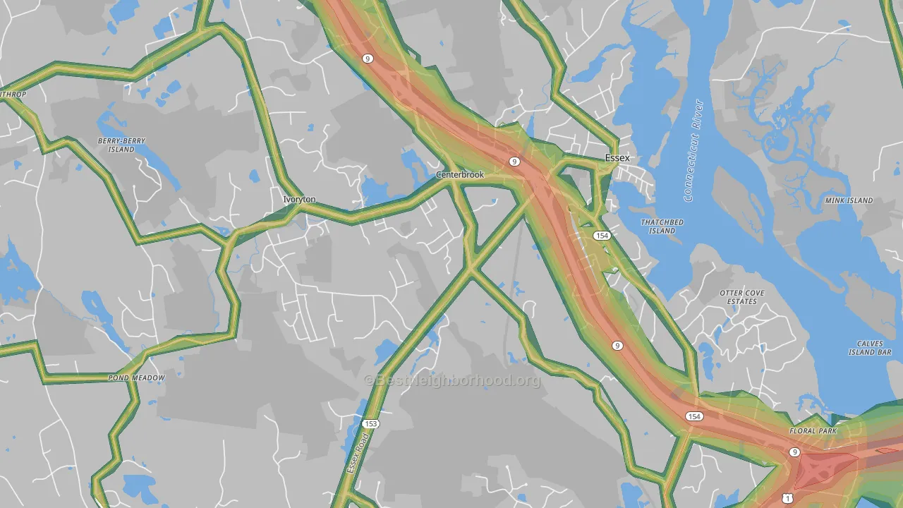 Centerbrook, CT Map of Noise Levels in Centerbrook