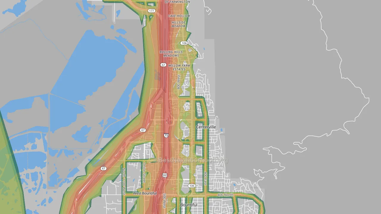 Centerville, UT Map of Noise Levels in Centerville