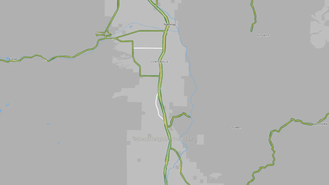 Chaffee County, CO Map of Noise Levels in Chaffee County