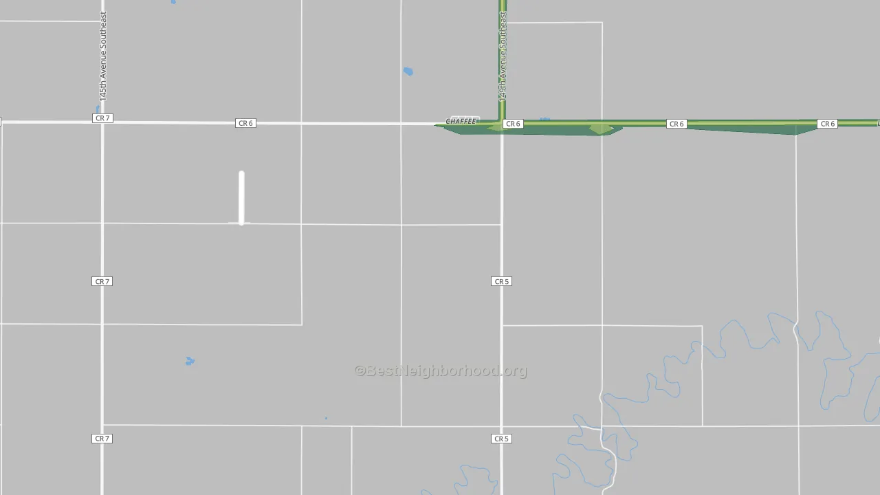 Chaffee, ND Map of Noise Levels in Chaffee