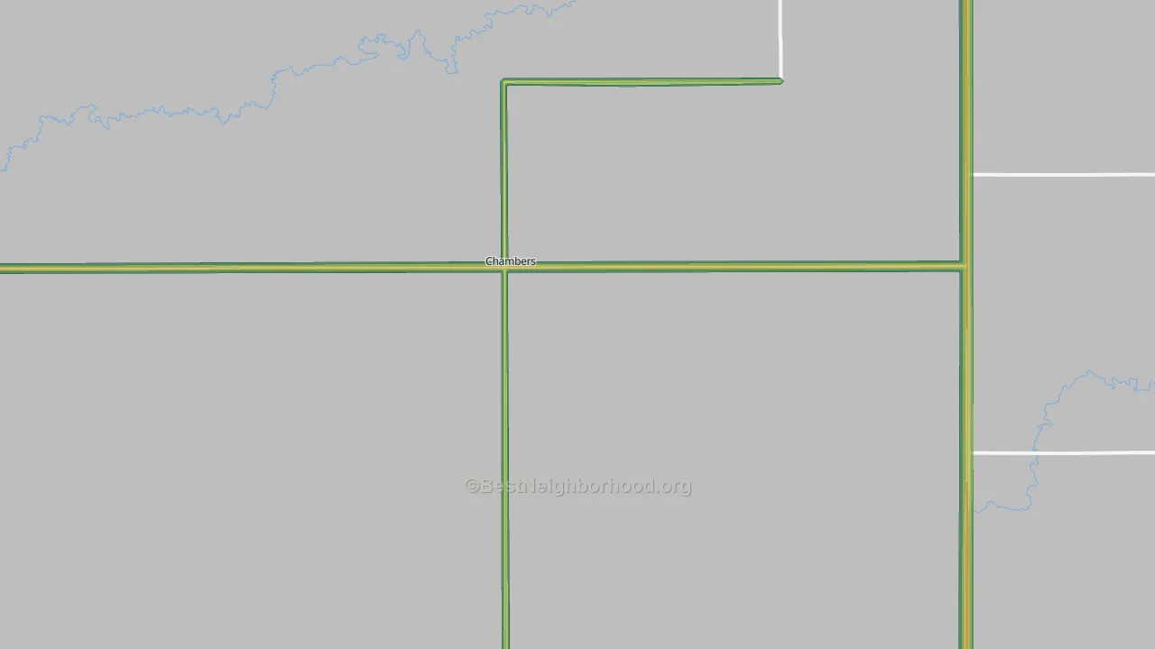 Chambers, NE Map of Noise Levels in Chambers
