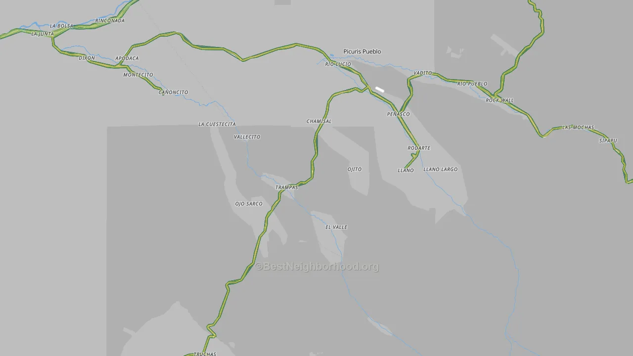 Chamisal, NM Map of Noise Levels in Chamisal