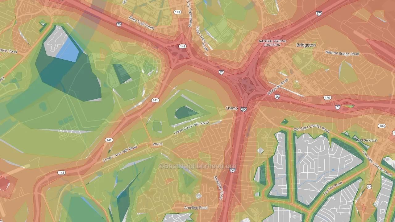 Champ, MO Map of Noise Levels in Champ